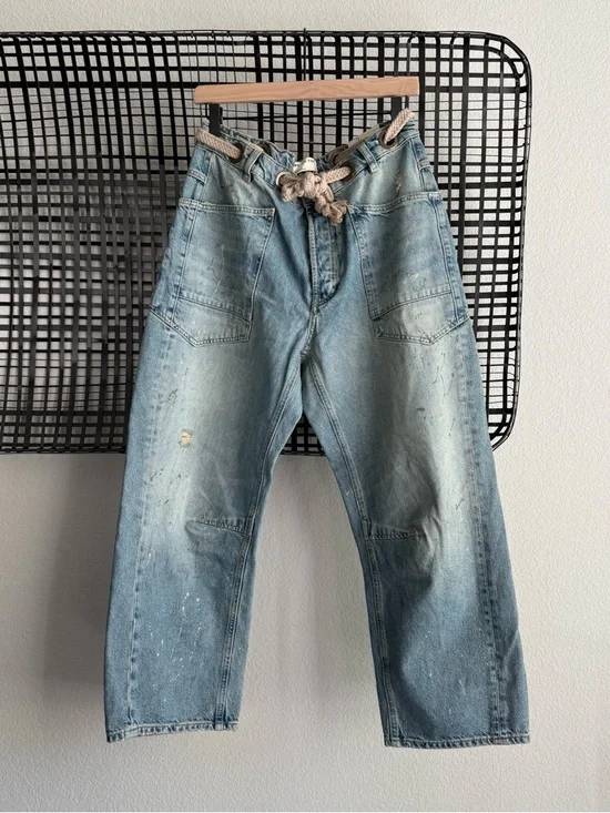 Free people We The Free Moxie Pull-On Barrel Jeans - Picture 1 of 6